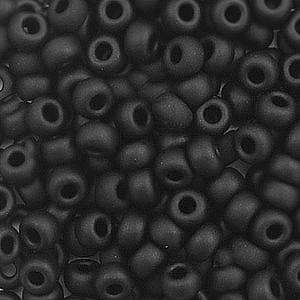 Miyuki 6/0 Rocailles Matte black 6-401f