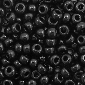 Miyuki 6/0 Rocailles Opaque black 6-401