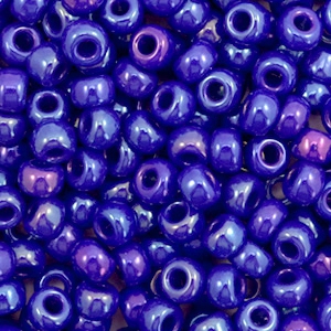 Miyuki 6/0 Rocailles Opaque luster cobalt blue 6-1945