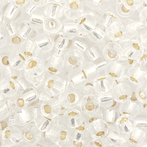 Miyuki 6/0 Rocailles Silverlined crystal 6-1