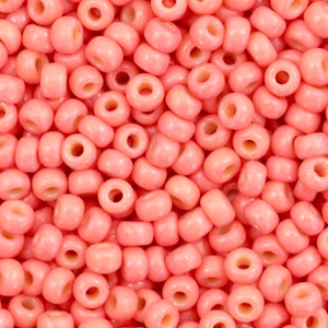 Miyuki 8/0 Rocailles Duracoat opaque light watermelon pink 8-4464