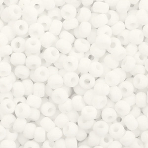 Miyuki 8/0 Rocailles Opaque matte white 8-402f