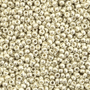 Miyuki 11/0 Rocailles Duracoat galvanized silver 11-4201
