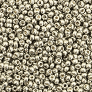 Miyuki 11/0 Rocailles Duracoat galvanized light pewter silver 11-4221