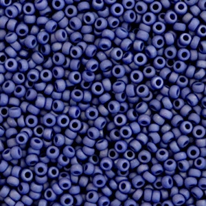 Miyuki 11/0 Rocailles Opaque matte luster cobalt blue 11-2075