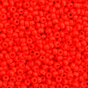 Miyuki 11/0 Rocailles Opaque vermilion red 11-407