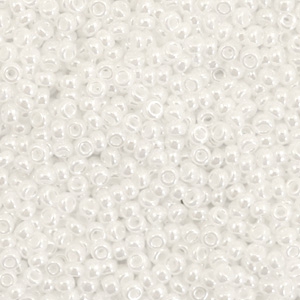 Miyuki 11/0 Rocailles Ceylon white pearl 11-528