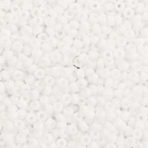 Miyuki 11/0 Rocailles Matte white 11-402f