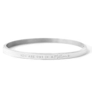 Stainless Steel - Rostfrei Stahl Armb&auml;nder "YOU ARE ONE IN A MILLION" Silber