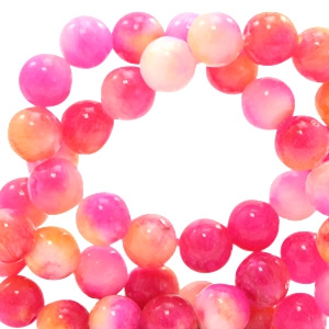 Naturstein Perlen 8mm Pink-yellow