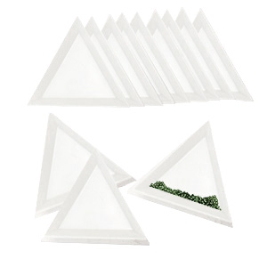 Schmuck Display Perlenschale dreieckig Weiss