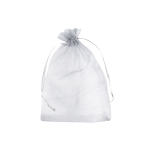 Organza Schmuck Beutel 7x9cm Silver grey