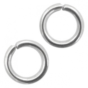 Zubeh&ouml;r aus Stainless Steel - Rostfreiem Stahl Binderinge 5mm Antik silber