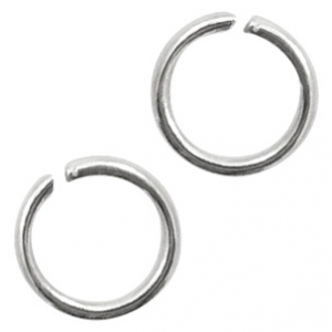 Zubeh&ouml;r aus Stainless Steel - Rostfreiem Stahl Binderinge 5mm Antik silber