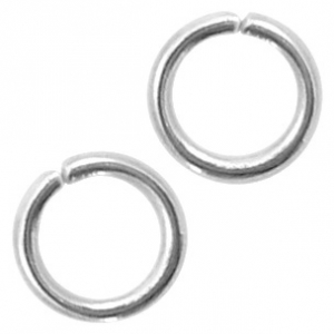 Zubeh&ouml;r aus Stainless Steel - Rostfreiem Stahl Binderinge 4mm Antik silber