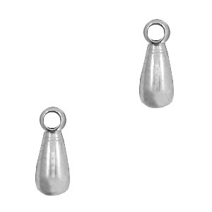Zubeh&ouml;r aus Stainless Steel - Rostfreiem Stahl Anh&auml;nger Tropfenfrom Antik silber