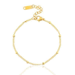 Stainless Steel - Rostfrei Stahl Armb&auml;nder ball Gold