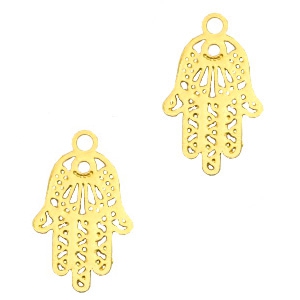 Anh&auml;nger Bohemian Hamsa Hand Gold