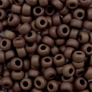 Miyuki 6/0 Rocailles Opaque matte chocolate brown 6-409F
