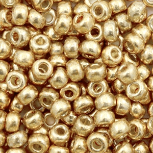 Miyuki 6/0 Rocailles Duracoat galvanized champagne 6-4204