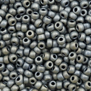 Miyuki 8/0 Rocailles Metallic matte silver grey 8-2002