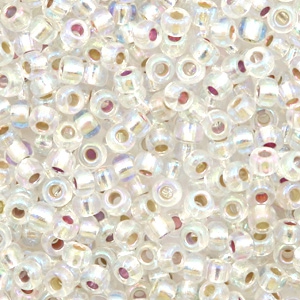 Miyuki 8/0 Rocailles Silverlined AB crystal 8-1001