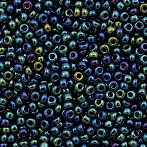 Miyuki 11/0 Rocailles Metallic iris dark blue 11-452