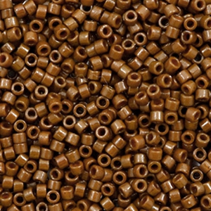 Miyuki Perlen 11/0 delica's Duracoat opaque dyed cognac brown DB-2142
