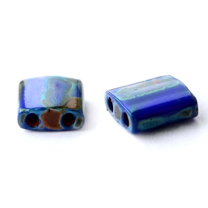 Miyuki Perlen 5x5mm tila Opaque cobalt picasso blue TL-4518