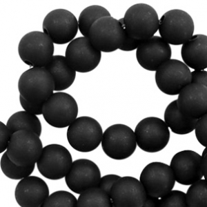 10 mm Perlen aus Acryl matt Black