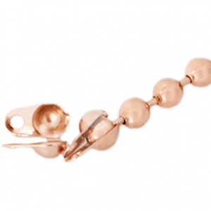 Metall BQ Endkappe f&uuml;r Ballchain 1.2mm Rosegold