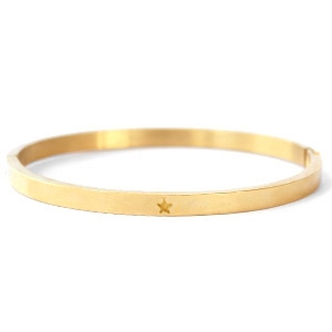 Stainless Steel - Rostfrei Stahl Armb&auml;nder mit Stern Gold