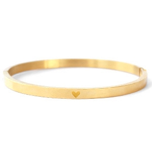 Stainless Steel - Rostfrei Stahl Armb&auml;nder mit Herz Gold