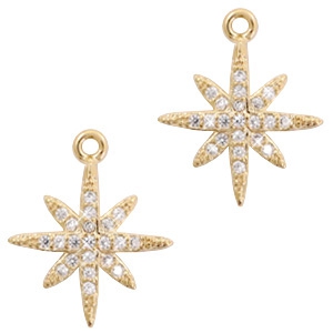 Strass Anh&auml;nger Metall Basic quality Stern Gold