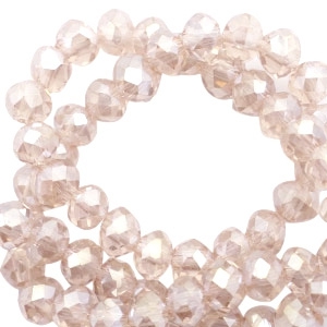 Facetten Top Glas Perlen 3x2mm Rondellen Champagne
