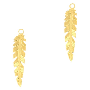 Anh&auml;nger Bohemian Feder Gold