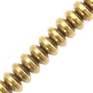 Perlen aus H&auml;matit Disc Gold