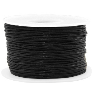 Kordel aus Wachs 1mm Black