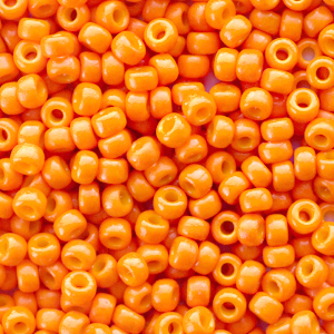 Miyuki 8/0 Rocailles Duracoat opaque kumquat orange 8-4454