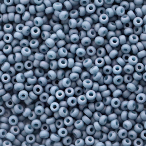 Miyuki 11/0 Rocailles Opaque matte luster light denim blue 11-2038