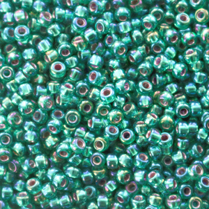 Miyuki 11/0 Rocailles Silverlined AB emerald green 11-1017