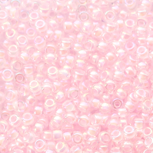 Miyuki 11/0 Rocailles Pink lined AB crystal 11-272