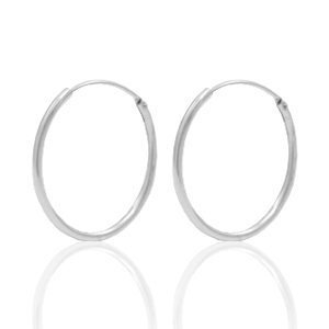 Zubeh&ouml;r 925 Silber Creolen 18mm Silber