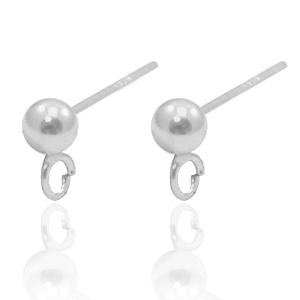 Zubeh&ouml;r 925 Silber Ohrstecker mit &Ouml;se Silber