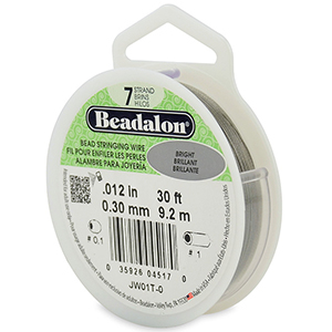 Schmuck Draht 7 Str&auml;nge 0.30mm Beadalon Bright Stainless Steel