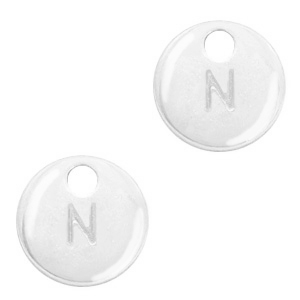 Anh&auml;nger Metall Basic quality Initiale N Antik silber (Nickelfrei)