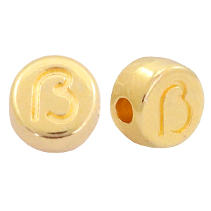 Perle Buchstabe Metall DQ &szlig; Gold (Nickelfrei)
