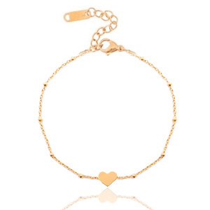 Stainless Steel - Rostfrei Stahl Armb&auml;nder Ketten Herz &hearts; Rosegold