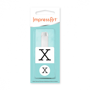 ImpressArt Schlag Grossbuchstaben X Monogram 10mm Silber