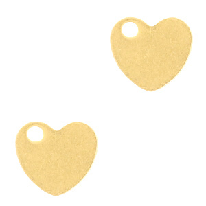 Anh&auml;nger aus Stainless Steel - Rostfreiem Stahl Herz Gold